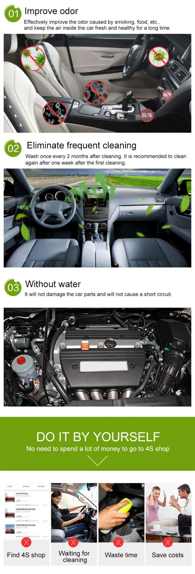 घरेलू फोम कार क्लीनर स्प्रे एमएसडीएस एयर कंडीशनर क्लीनर स्प्रे 1