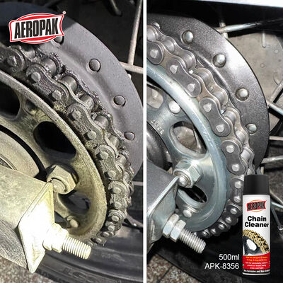 Aeropak 500ml Aerosol OEM/ODM Cycle Motorcycle Bicycle Bike Chain Cleaner Chain Cleaner Spray for Exposed Gears and Hinges