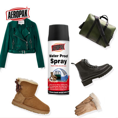 Aeropak Aerosol Spray 120g Tinplate Waterproof Water Repellent Liquid Coating for Clothes Shoes Leather Fabric 3-Year Expiration